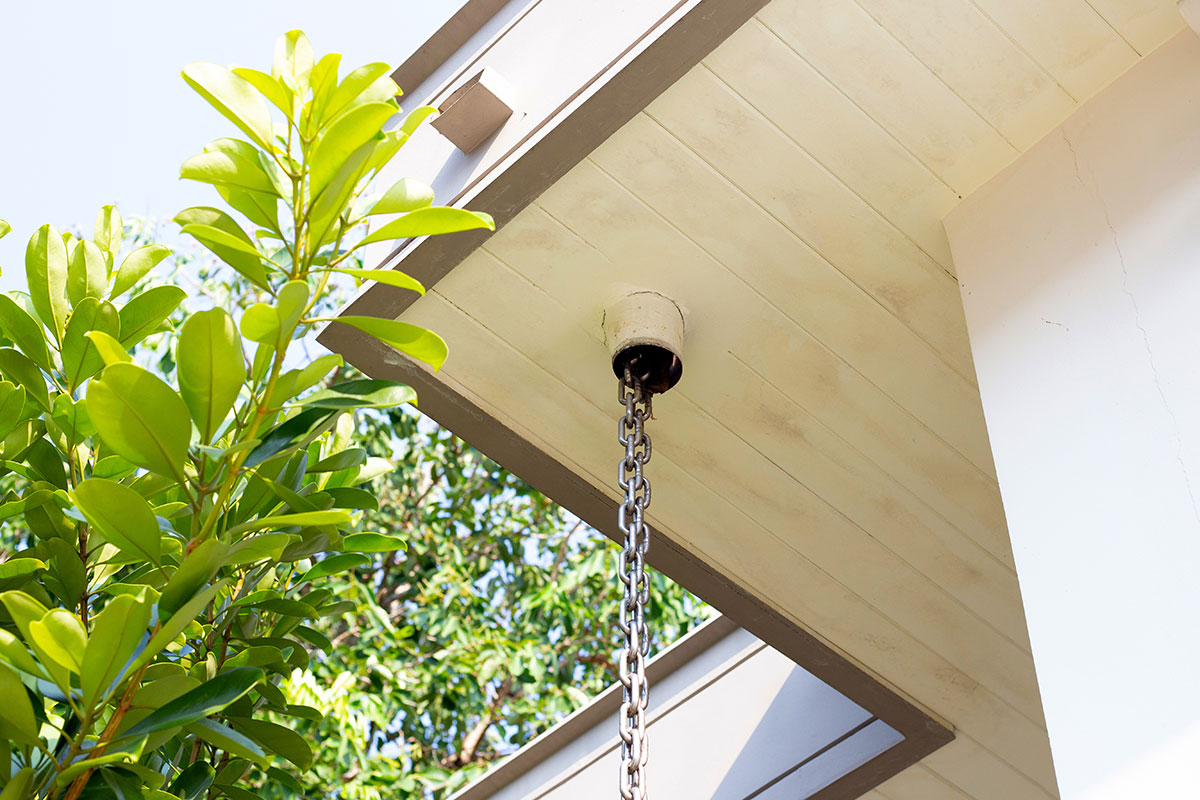 chaine de pluie gouttieres