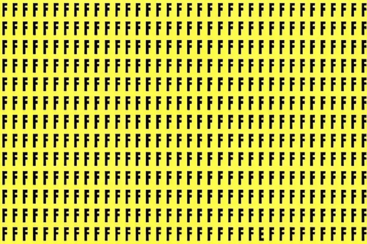 illusion d’optique lettre E