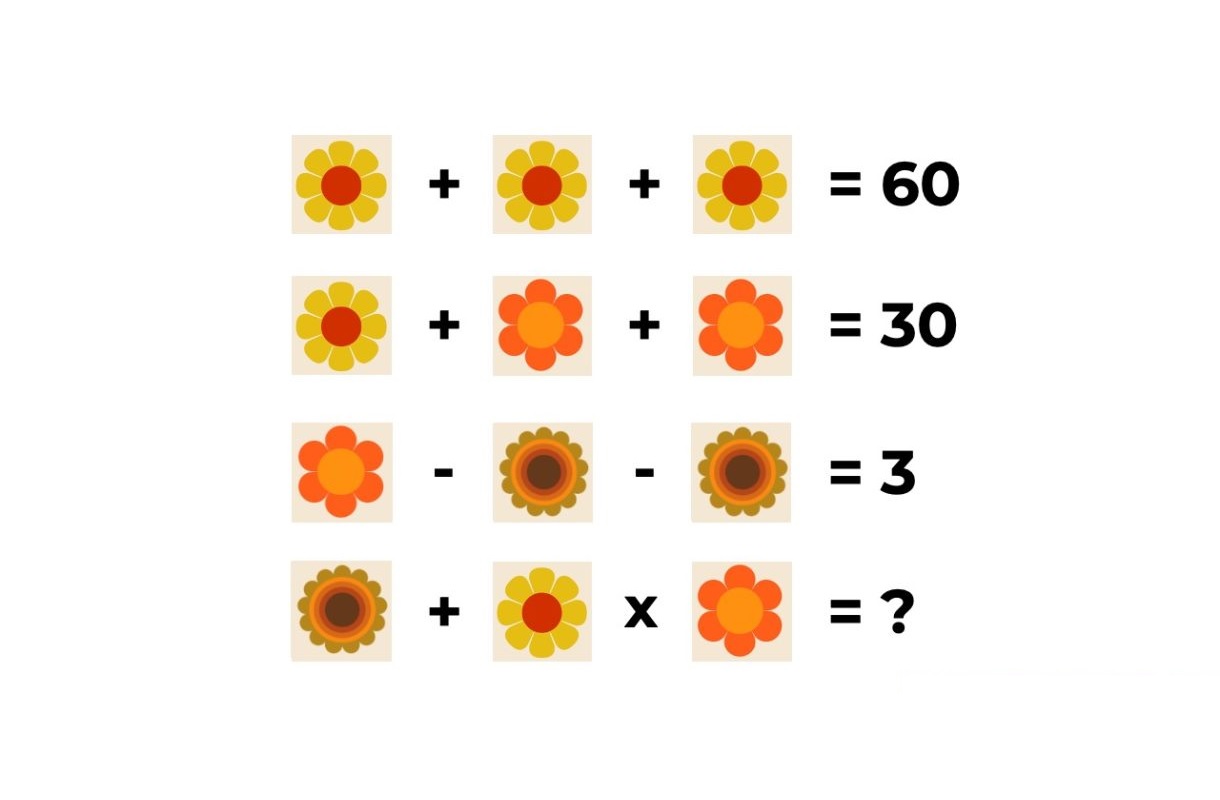Test de QI fleurs colorées